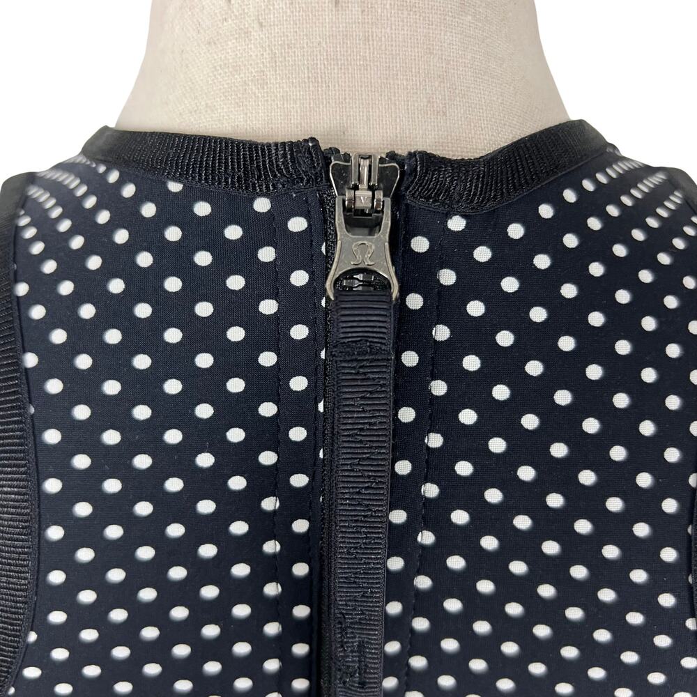 Rare Lululemon Biggie Dot Dress Black White Polka Dot Athletic Tennis Running - Picture 7 of 11
